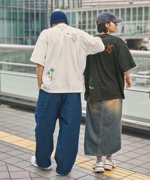 DOD(ディーオーディー)の「DOD/ディーオーディー 別注 グラフィックランダム刺繍 半袖Tシャツ(Tシャツ/カットソー・レディース・ホワイト/スミクロ/ネイビー/グレイッシュベージュ・M/L)」の17枚目の写真
