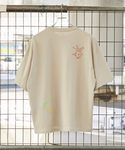 DOD/ディーオーディー 別注 グラフィックランダム刺繍 半袖T