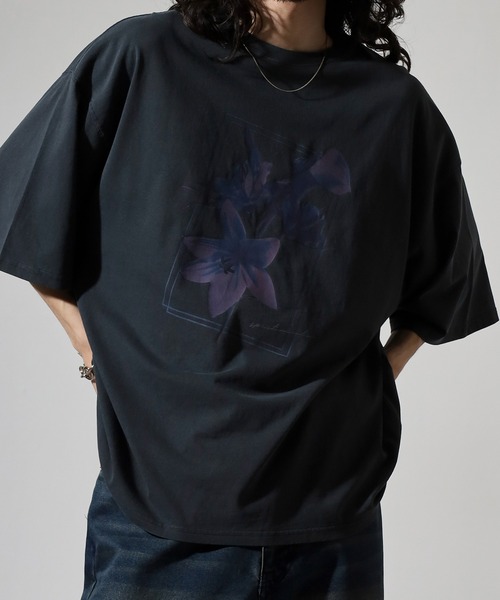 FUNALIVE(ファンアライブ)の「WS select ピグメントバイオWASH加工 花柄Tシャツ(Tシャツ/カットソー・メンズ・ブラック系2/ブラック系3/ブラック系4/グレー系1/グレー系2/グレー系3/グレー系4/ブラック系1・M/L)」の2枚目の写真