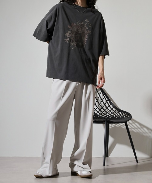 FUNALIVE(ファンアライブ)の「WS select ピグメントバイオWASH加工 花柄Tシャツ(Tシャツ/カットソー・メンズ・ブラック系2/ブラック系3/ブラック系4/グレー系1/グレー系2/グレー系3/グレー系4/ブラック系1・M/L)」の18枚目の写真