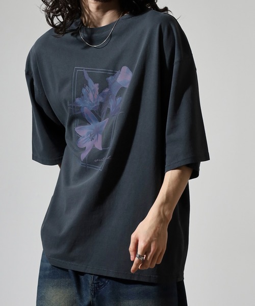 FUNALIVE(ファンアライブ)の「WS select ピグメントバイオWASH加工 花柄Tシャツ(Tシャツ/カットソー・メンズ・ブラック系2/ブラック系3/ブラック系4/グレー系1/グレー系2/グレー系3/グレー系4/ブラック系1・M/L)」の10枚目の写真