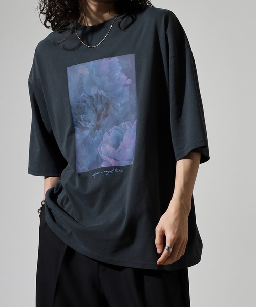 FUNALIVE(ファンアライブ)の「WS select ピグメントバイオWASH加工 花柄Tシャツ(Tシャツ/カットソー・メンズ・ブラック系2/ブラック系3/ブラック系4/グレー系1/グレー系2/グレー系3/グレー系4/ブラック系1・M/L)」の12枚目の写真
