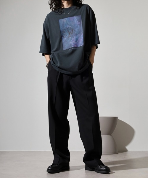 FUNALIVE(ファンアライブ)の「WS select ピグメントバイオWASH加工 花柄Tシャツ(Tシャツ/カットソー・メンズ・ブラック系2/ブラック系3/ブラック系4/グレー系1/グレー系2/グレー系3/グレー系4/ブラック系1・M/L)」の14枚目の写真