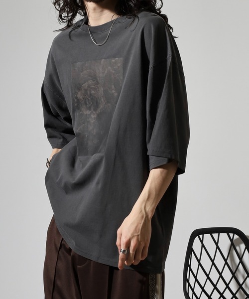 FUNALIVE(ファンアライブ)の「WS select ピグメントバイオWASH加工 花柄Tシャツ(Tシャツ/カットソー・メンズ・ブラック系2/ブラック系3/ブラック系4/グレー系1/グレー系2/グレー系3/グレー系4/ブラック系1・M/L)」の20枚目の写真