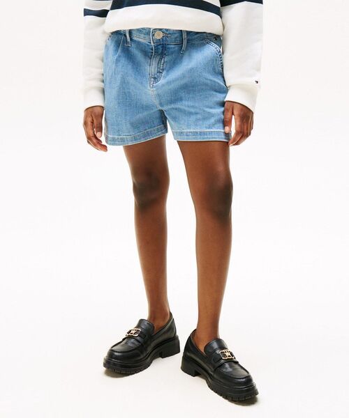 TOMMY HILFIGER(トミーヒルフィガー)の「GIRLS ワイドショートパンツ(その他パンツ・キッズ・ブルー・140cm/150cm/160cm/130cm)」の1枚目の写真