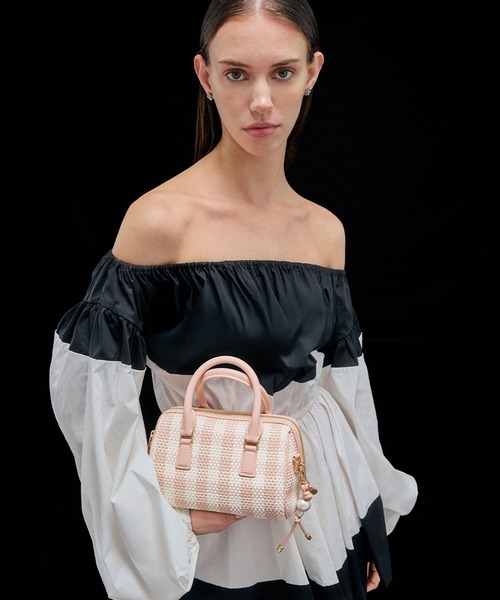 Everleigh エベルレイ チェッカーボウリングバッグ（トートバッグ