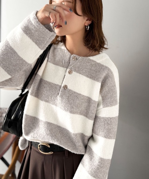 セール】《JaVaジャバコラボ》ボーダー＆無地で大人女子のリアルバイ