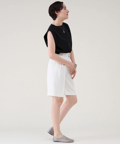 martinique（マルティニーク）の「ツイルショートパンツ（その他パンツ・レディース・ホワイト/ブラック・1/2）」の8枚目の写真