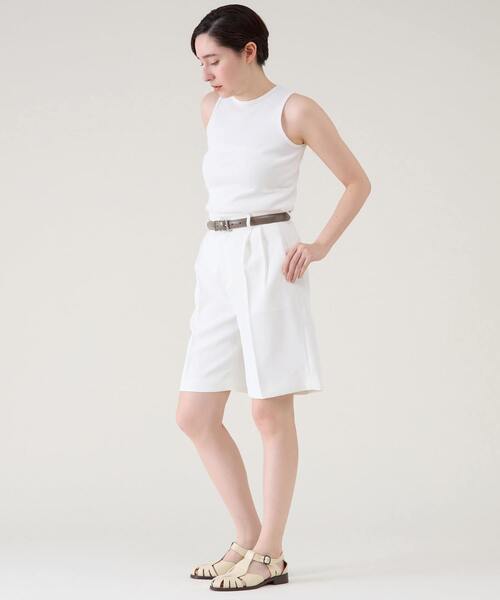 martinique（マルティニーク）の「ツイルショートパンツ（その他パンツ・レディース・ホワイト/ブラック・1/2）」の10枚目の写真