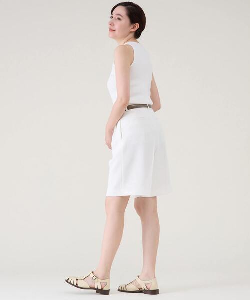 martinique（マルティニーク）の「ツイルショートパンツ（その他パンツ・レディース・ホワイト/ブラック・1/2）」の11枚目の写真