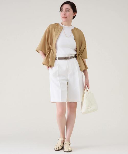 martinique（マルティニーク）の「ツイルショートパンツ（その他パンツ・レディース・ホワイト/ブラック・1/2）」の12枚目の写真