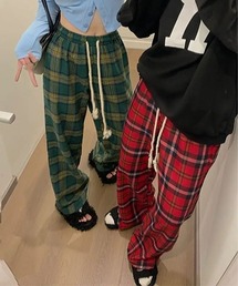 チェックワイドパンツ(NEZ)