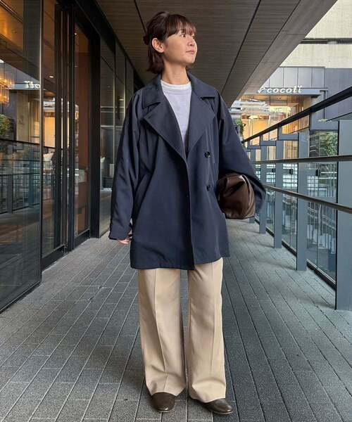 SLOBE IENA(スローブイエナ)の「《WEB・一部店舗限定/追加》撥水テントラインコート(その他アウター・レディース・ベージュ/ネイビー・FREE)」の22枚目の写真