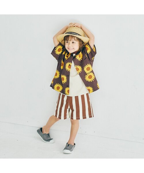 p.premier（ピードットプルミエ）の「バックプリントグラフィック半袖Tシャツ（Tシャツ/カットソー・キッズ・アイボリー/キャメル/ベージュ・80/90/100/110/120/130/140）」の9枚目の写真