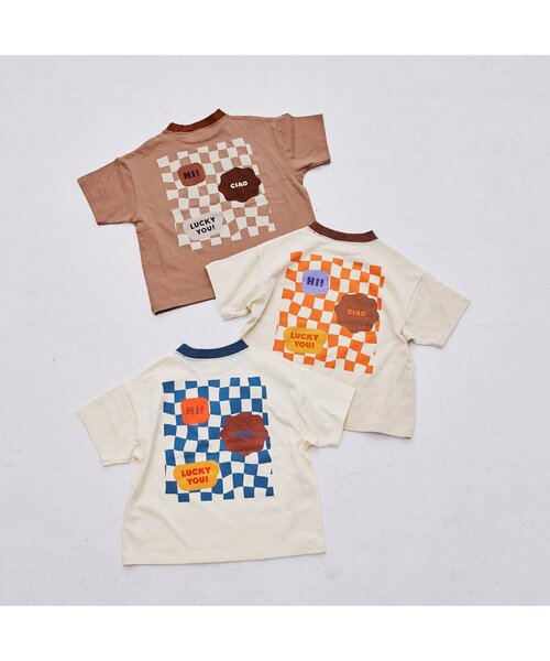 バックプリントグラフィック半袖Tシャツ（Tシャツ/カットソー