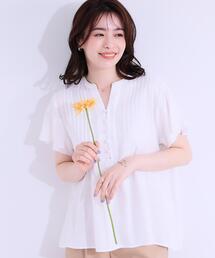 SHOO・LA・RUE | 【洗える/S-LL】ふわりシルエットが涼しげ フロントボタンブラウス(シャツ/ブラウス)