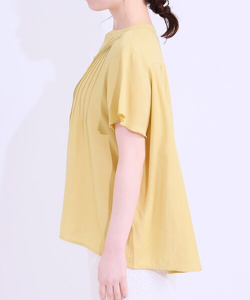 SHOO・LA・RUE（シューラルー）の「【洗える/S-LL】ふわりシルエットが涼しげ フロントボタンブラウス（シャツ/ブラウス・レディース・アイボリー/ブラック/イエロー系その他・01/02/03/04）」の17枚目の写真