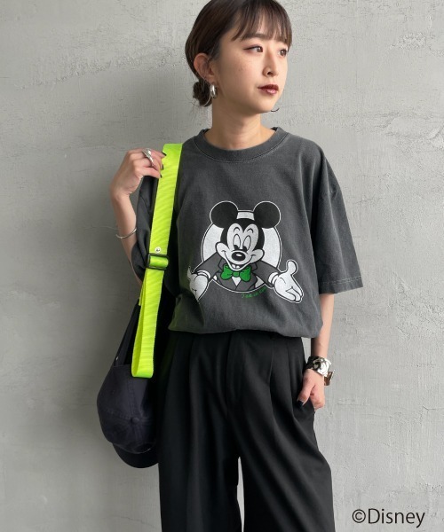 GOOD ROCK SPEED（グッドロックスピード）の「[GOOD ROCK SPEED/グッドロックスピード] 別注 MICKEY MOUSE / プリントTシャツ / ディズニー（Tシャツ/カットソー・レディース・チャコール・M/L/XL）」の6枚目の写真