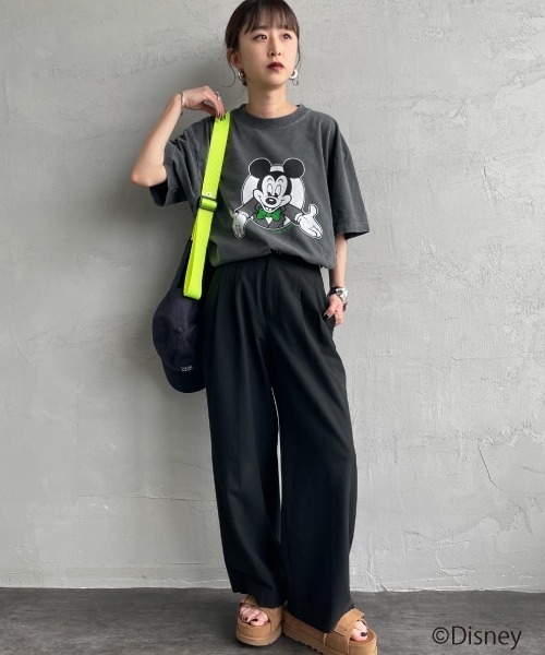 GOOD ROCK SPEED（グッドロックスピード）の「[GOOD ROCK SPEED/グッドロックスピード] 別注 MICKEY MOUSE / プリントTシャツ / ディズニー（Tシャツ/カットソー・レディース・チャコール・M/L/XL）」の8枚目の写真