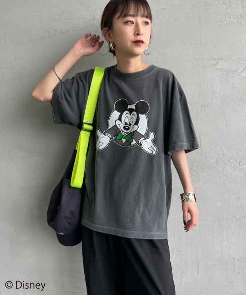 GOOD ROCK SPEED（グッドロックスピード）の「[GOOD ROCK SPEED/グッドロックスピード] 別注 MICKEY MOUSE / プリントTシャツ / ディズニー（Tシャツ/カットソー・レディース・チャコール・M/L/XL）」の10枚目の写真