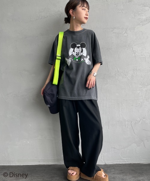 GOOD ROCK SPEED（グッドロックスピード）の「[GOOD ROCK SPEED/グッドロックスピード] 別注 MICKEY MOUSE / プリントTシャツ / ディズニー（Tシャツ/カットソー・レディース・チャコール・M/L/XL）」の13枚目の写真