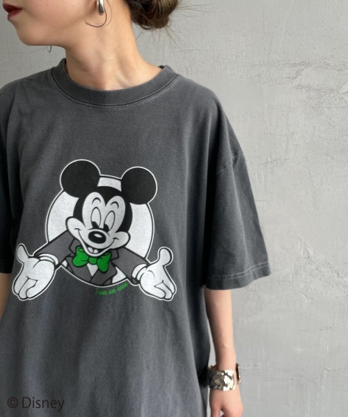 GOOD ROCK SPEED（グッドロックスピード）の「[GOOD ROCK SPEED/グッドロックスピード] 別注 MICKEY MOUSE / プリントTシャツ / ディズニー（Tシャツ/カットソー・レディース・チャコール・M/L/XL）」の16枚目の写真