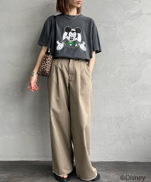 GOOD ROCK SPEED（グッドロックスピード）の「[GOOD ROCK SPEED/グッドロックスピード] 別注 MICKEY MOUSE / プリントTシャツ / ディズニー（Tシャツ/カットソー・レディース・チャコール・M/L/XL）」の21枚目の写真
