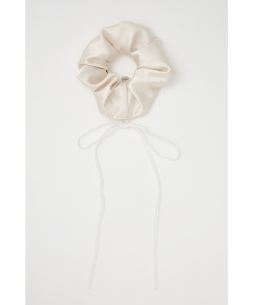 SLY（スライ）の「GATHER RIBBON SCRUNCHIE ギャザー リボン スクランチー（シュシュ・レディース・オフホワイト/ブラック・FREE）」の3枚目の写真