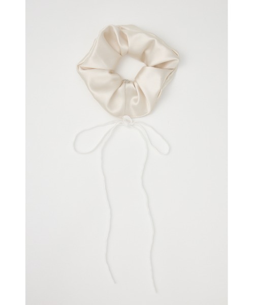 SLY（スライ）の「GATHER RIBBON SCRUNCHIE ギャザー リボン スクランチー（シュシュ・レディース・オフホワイト/ブラック・FREE）」の4枚目の写真