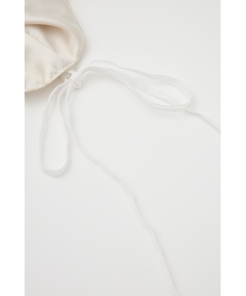 SLY（スライ）の「GATHER RIBBON SCRUNCHIE ギャザー リボン スクランチー（シュシュ・レディース・オフホワイト/ブラック・FREE）」の6枚目の写真