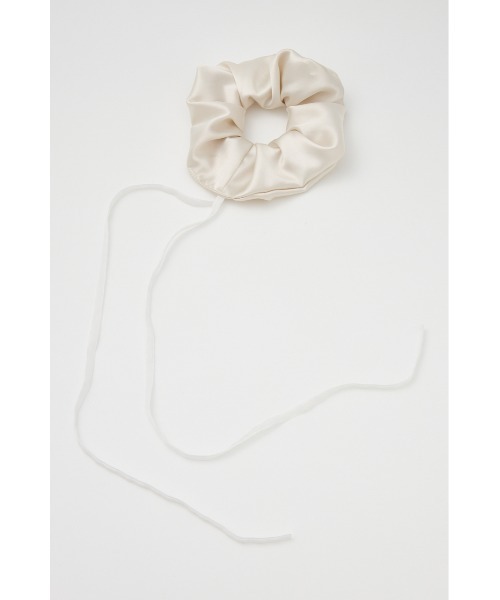 SLY（スライ）の「GATHER RIBBON SCRUNCHIE ギャザー リボン スクランチー（シュシュ・レディース・オフホワイト/ブラック・FREE）」の7枚目の写真