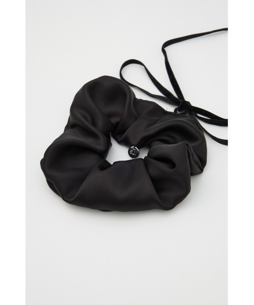 SLY（スライ）の「GATHER RIBBON SCRUNCHIE ギャザー リボン スクランチー（シュシュ・レディース・オフホワイト/ブラック・FREE）」の10枚目の写真