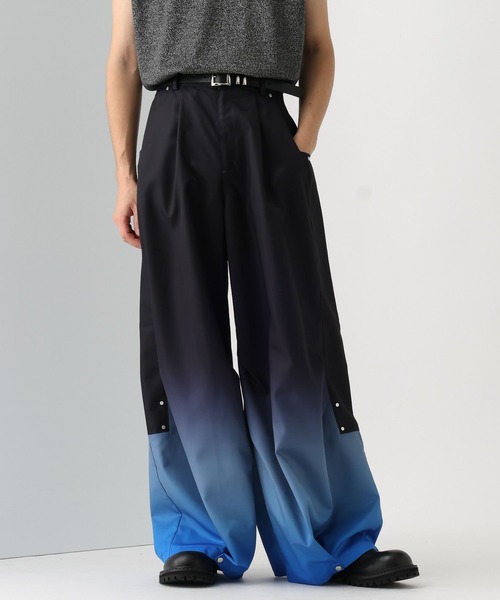 HARE（ハレ）の「グラデワイドレッグパンツ(HARE)（その他パンツ・メンズ・ブラック/ブルー・FREE）」の2枚目の写真