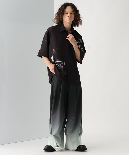 HARE（ハレ）の「グラデワイドレッグパンツ(HARE)（その他パンツ・メンズ・ブラック/ブルー・FREE）」の5枚目の写真