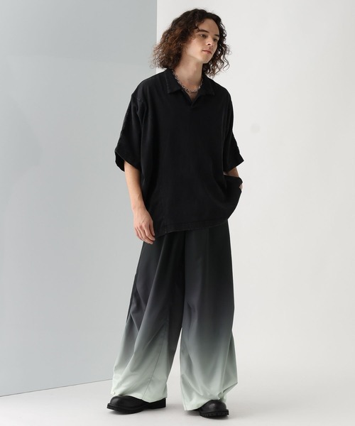 HARE（ハレ）の「グラデワイドレッグパンツ(HARE)（その他パンツ・メンズ・ブラック/ブルー・FREE）」の7枚目の写真