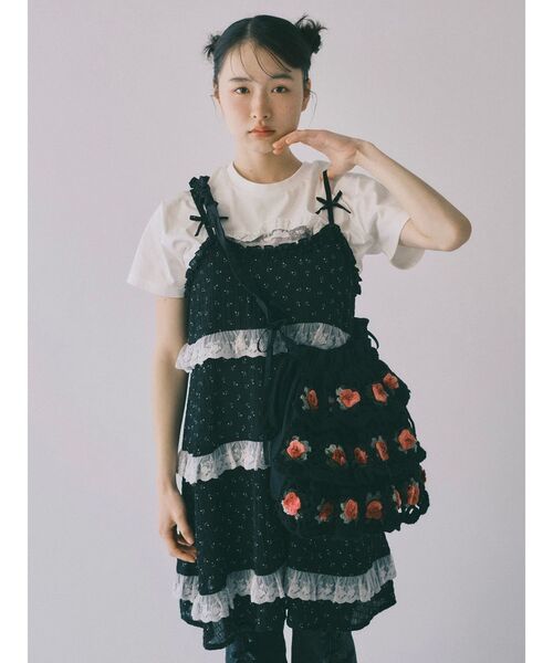 merry jenny（メリージェニー）の「Petitflowerベビードール（チュニック・レディース・アイボリー/オフホワイト/ブラック・FREE）」の12枚目の写真