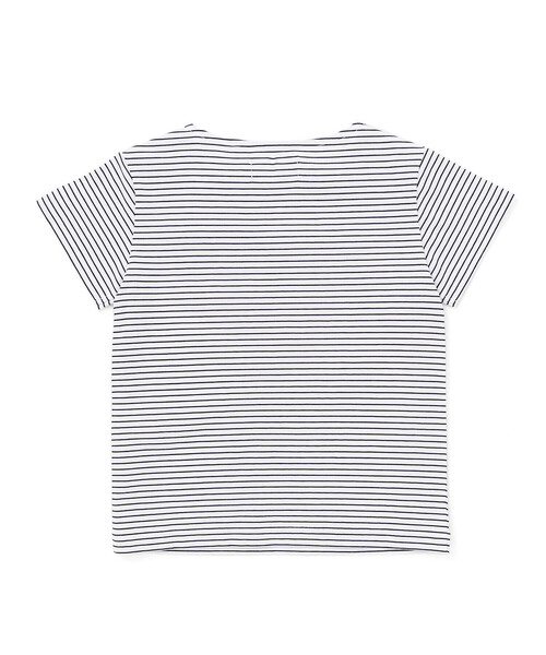 Tartine et Chocolat(タルティーヌエショコラ)の「【日本製】【お揃い】リボンラインストーンの半袖Tシャツ(90~140cm)(Tシャツ/カットソー・キッズ・ピンク/ホワイト系その他・110cm/130cm/100cm/120cm/140cm/90cm)」の9枚目の写真