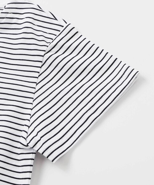 Tartine et Chocolat(タルティーヌエショコラ)の「【日本製】【お揃い】リボンラインストーンの半袖Tシャツ(90~140cm)(Tシャツ/カットソー・キッズ・ピンク/ホワイト系その他・110cm/130cm/100cm/120cm/140cm/90cm)」の13枚目の写真
