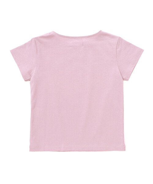 Tartine et Chocolat(タルティーヌエショコラ)の「【日本製】【お揃い】リボンラインストーンの半袖Tシャツ(90~140cm)(Tシャツ/カットソー・キッズ・ピンク/ホワイト系その他・110cm/130cm/100cm/120cm/140cm/90cm)」の17枚目の写真