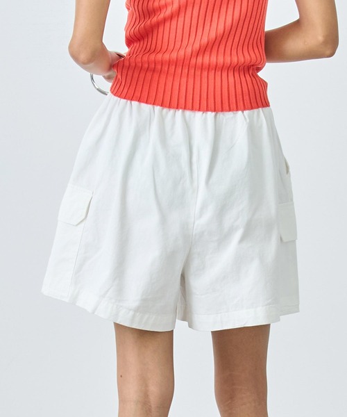 ANAP(アナップ)の「コットン カーゴ ショートパンツ(カーゴパンツ・レディース・ホワイト/ネイビー・FREE)」の15枚目の写真