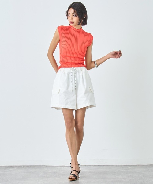 ANAP(アナップ)の「コットン カーゴ ショートパンツ(カーゴパンツ・レディース・ホワイト/ネイビー・FREE)」の12枚目の写真