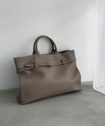 【MAISON BREEZE】ベルト付きワイドビジネスA4トートバック ビジネスバッグ A4サイズ PC収納可能