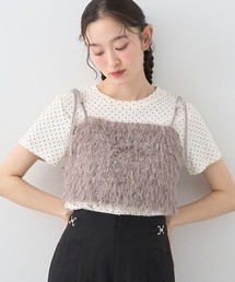 earth music&ecology | ラメミックスフェザービスチェ(ベスト)