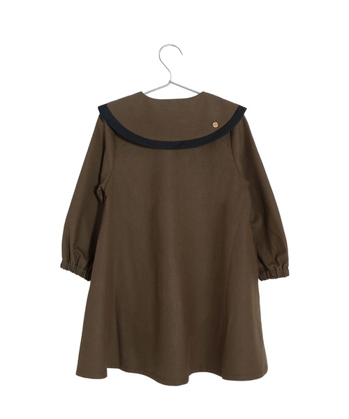 MAKE YOUR DAY（メイクユアデイ）の「ビッグカラーワンピース■80～140cm（ワンピース・キッズ・ブラウン/グレー/ブラック・100/90/80/110/140/130/120）」の12枚目の写真