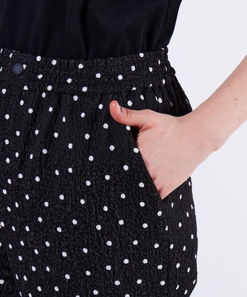 DOUBLE STANDARD CLOTHING（ダブルスタンダードクロージング）の「ドットフロッキージャガードパンツ（その他パンツ・レディース・オフホワイト/ブラック・36/38）」の6枚目の写真