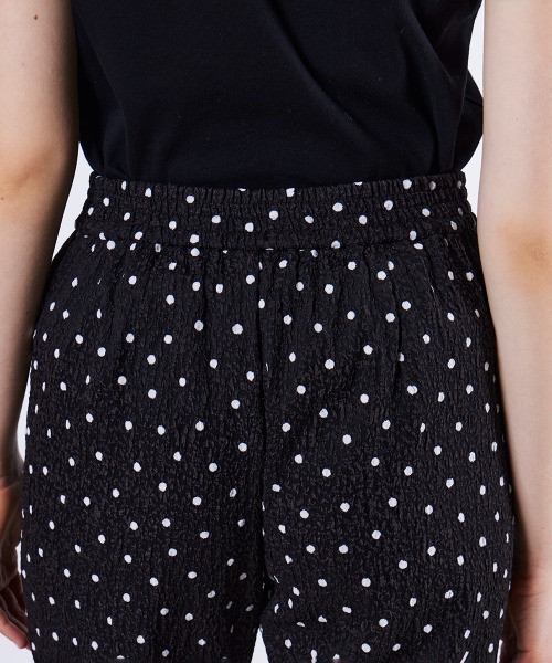 DOUBLE STANDARD CLOTHING（ダブルスタンダードクロージング）の「ドットフロッキージャガードパンツ（その他パンツ・レディース・オフホワイト/ブラック・36/38）」の8枚目の写真