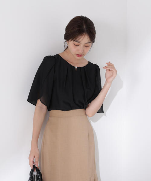 PROPORTION BODY DRESSING（プロポーションボディドレッシング）の「パールポイントフレアスリーブブラウス / 1215210709（シャツ/ブラウス・レディース・ブラック/ホワイト/ブラウン・SMALL/MEDIUM）」の5枚目の写真