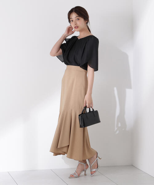 PROPORTION BODY DRESSING（プロポーションボディドレッシング）の「パールポイントフレアスリーブブラウス / 1215210709（シャツ/ブラウス・レディース・ブラック/ホワイト/ブラウン・SMALL/MEDIUM）」の8枚目の写真