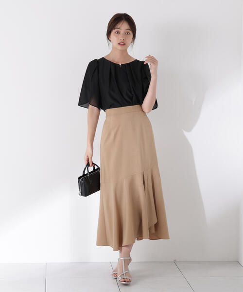 PROPORTION BODY DRESSING（プロポーションボディドレッシング）の「パールポイントフレアスリーブブラウス / 1215210709（シャツ/ブラウス・レディース・ブラック/ホワイト/ブラウン・SMALL/MEDIUM）」の9枚目の写真