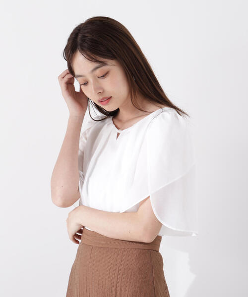 PROPORTION BODY DRESSING（プロポーションボディドレッシング）の「パールポイントフレアスリーブブラウス / 1215210709（シャツ/ブラウス・レディース・ブラック/ホワイト/ブラウン・SMALL/MEDIUM）」の13枚目の写真